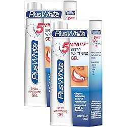 Plus White Speed Whitening Gel - Works in 5 Minutes - Professional Teeth Whitening w Dentist Approved Ingredient 2 oz, Pack of 2