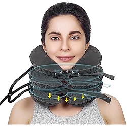 Cervical Neck Traction Device &Inflatable Adjustable Neck Stretcher Provide Neck Support Neck Traction and Neck Pain Relief,Neck Brace and Cervical Traction Device is The Neck Care Equipment