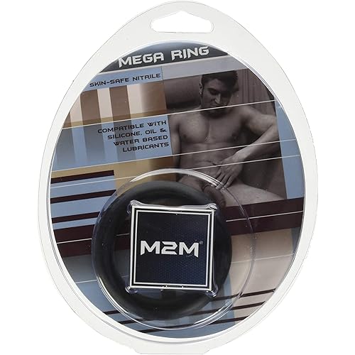M2m Cock Ring, Mega, Nitrile, Medium, Black