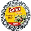 Glad 16 oz Paper Bowls With Daisy Design | Disposable Paper Bowls for Parties and Picnics Daisy Print | Microwave Safe Disposable Paper Bowls for Everyday Use, 16 Oz Blue Mosaic