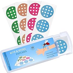 EZ Bites Relief Patch, 48 Counts, After-Bite Itch Relief, Natural Insect Bite & Sting Itch Relief, Naturally Reduces Itch & Swell, Kid Friendly, Chemical Free, Family Pack, for Any Ages