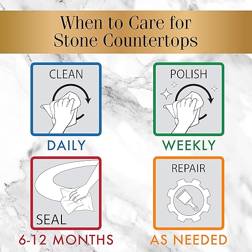 Stone Care International Granite Stone Cleaner and Polish Combo for Granite Marble Soapstone Quartz Quartzite Slate Limestone Corian Laminate Tile Countertop
