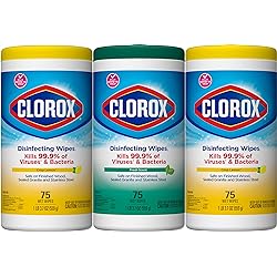Fresh Step Clorox Disinfectant, 75 Count Pack of 3, White, 225