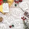 100 Pieces Christmas Paper Gift Tags Merry Little Christmas Tags Have Yourself a Merry Little Christmas Sign Xmas Paper Gift Tags Christmas Hanging Label Stickers with Jute Rope for Season Event