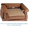 NOVA Waterproof Reusable Underpad for Chair, Seat, Furniture or Bed with Velour Soft Top Layer, Washable Incontinence Seat & Surface Overlay, Super Absorbent, 22” x 21” Size, Brown