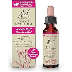 Bach Original Flower Remedies, Star of Bethlehem for Grief and Shock Non-Alcohol Formula, Natural Homeopathic Flower Essence, Vegan, 10mL Dropper
