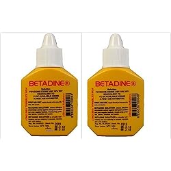 Betadine Povidone Iodine First Aid Solution Antiseptic Size 15 cc Pack of 2