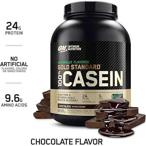 Optimum Nutrition Gold Standard 100% Micellar Casein Protein Powder, Naturally Flavored Chocolate Creme, 4 Pound Packaging May Vary