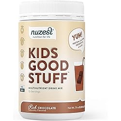 Rich Chocolate Kids Good Stuff by Nuzest - Multivitamin Drink, 15 Servings, 7.9 oz