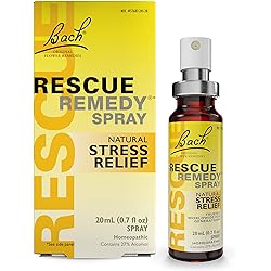 Bach RESCUE REMEDY Spray 20mL, Natural Stress Relief, Homeopathic Flower Remedy, Vegan, Gluten and Sugar-Free, Non-Habit Forming