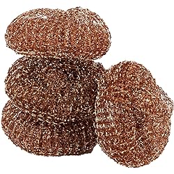 Pine-Sol Heavy-Duty Copper Scrubbers | Premium Scrub Sponges for Cast Iron, Stainless Steel, Oven Racks, Grills, 4 Pack