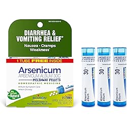 Boiron Arsenicum Album 30C Homeopathic Medicine for Relief from Diarrhea, Nausea, Vomiting, Cramps, and Traveler's Diarrhea - 3 Count 240 Pellets