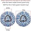 Spin Mop Replacement Heads Microfiber Refills Compatible with EasyWring RinseClean 2 Tank Bucket System mop Heads Replacements 6 Pack for 2 Tank System