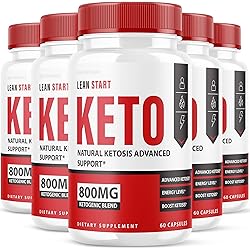 5 Pack Lean Start Keto Pills Supplement 300 Capsules
