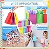 48 Pieces Small Colorful Gift Bags with Tissue Paper Party Favor Bags with Handle Cute Colored Gift Wrap Bags 8 Colors Rainbow Gift Bags for Wedding, Birthday, Party Supplies and GiftsSolid Color