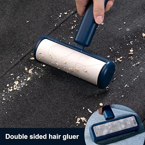 KOqwez33 Double-Sided Brushable Sticky Hair Remover Pet Roller Brush Lint