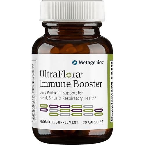 Metagenics UltraFlora® Immune Booster – Daily Probiotic – Healthy Nasal, Sinus, Respiratory Function | 30 count