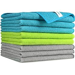 AIDEA Microfiber Cleaning Cloths-8PK, Softer Highly Absorbent, Lint Free Streak Free for House, Kitchen, Car, Window Gifts12in.x16in.—8PK