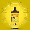Pure Cold Pressed Apricot Kernel Oil - Big 32 fl oz Bottle - Non-GMO, Hexane Free, Natural & Lightweight Moisturizer for All Skin Types - Perfect Carrier Oil for Massage Therapy and Aromatherapy