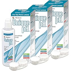 Menicon Unique pH Multi-Purpose Solution with RGP Lens Case.4 Fluid Ounce each - 3 Pack
