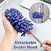 18 Pack Microfiber Duster for Cleaning Include 3 Pack Washable Duster with 15 Pcs Microfiber Heads, Small Reusable Duster Extendable Duster Microfiber Hand Duster for Cleaning Furniture Car Blind