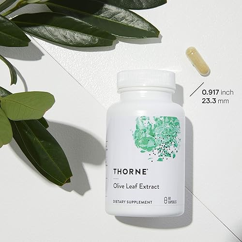 Thorne Olive Leaf Extract - Botanical Extract with Natural Antioxidant Properties - Immune Function Supplement - 60 Capsules