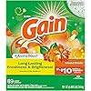 Gain Powder Laundry Detergent for Regular and HE Washers, Island Fresh Scent, 91 ounces Packaging May Vary