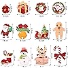 150 Pieces Christmas Tags with Ribbon Tie Strings Glitter Foil Christmas Tag Labels Christmas Holiday Tags for DIY Xmas Present Wrap and Label Package Name Card 30 Designs