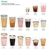 200 Clear Plastic Cups - 9 Ounce | Hard Disposable Cups | Plastic Wine Cups | Plastic Cocktail Glasses | Plastic Drinking Cups | Plastic Party Punch Cups | Party Cups | Wedding Tumblers