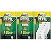 Repel 94100 Sportsmen 30-Percent Deet Mosquito Repellent Wipes, 3 Packs of 20 Count - 60 Total