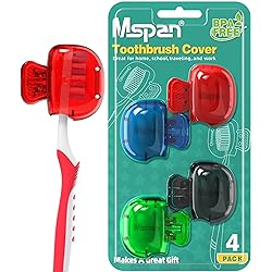 Mspan Toothbrush Head Cover Cap: Toothbrush Protector Brush Pod Case Protective Plastic Clip Bathroom Cool Stuff for Household Travel