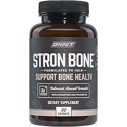 Onnit Stron Bone with Strontium and Vitamin K2 90 Capsules - Formulated to Help Support Bone Health