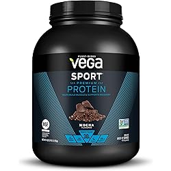 Vega Sport Premium Protein Powder, Mocha, Vegan, 30g Plant Based Protein, 5g BCAAs, Low Carb, Keto, Dairy Free, Gluten Free, Non GMO, Pea Protein for Women and Men, 4.2 Pounds 45 Servings