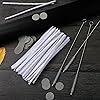 255 Pieces Stainless Steel Screens Set Includes 150 Pieces 0.29 Inch Stainless Steel Mesh, 5 Pieces Cleaner Brushes and 100 Pieces Hard Bristle Cleaners with Acrylic Storage Box