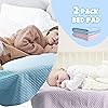 Upgrade] CLOVERCAT 2 Pack Large Size 35x27” Bed Pads Washable Waterproof Mattress Protector, Reusable Pee Pads for Bed Wetting Toddlers, Adults, Elderly, Women or Kids, Children Waterproof Mattress