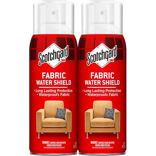 Scotchgard Fabric Water Shield, 20 Ounces Two, 10 Ounce Cans, Repels Water, Ideal for Couches, Pillows, Furniture, Shoes and More, Long Lasting Protection & Heavy Duty Water Shield, 21 Ounces