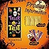 120 Pcs Halloween Cellophane Bags Plastic Trick or Treat Candy Bags Goodie Cookie Treat Bags with 150 Pcs Gold Twist Ties for Halloween Theme Party Favor Supplies