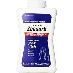 Zeasorb Antifungal Treatment Powder, Jock Itch 2.5 Oz 3 Pack