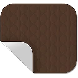 RMS Washable & Reusable Incontinence Chair Pad, Seat Protector & Bed Pad Brown