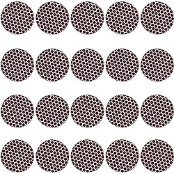 1” Circle Match Striker Stickers – 24 Pieces | Decorative Match Strike Paper with Adhesive | Pre-Cut in Circles for Fireplace Decor and Easy Match Lighting
