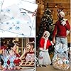 Christmas Cellophane Wrap Roll 100 ft Long 32 Inch Wide 3.1 Mil Clear Wrapping Paper Plastic Gift Basket Wrap Cellophane Gift Wrap for Xmas Candy Treat Arts Crafts Snowflake Pattern