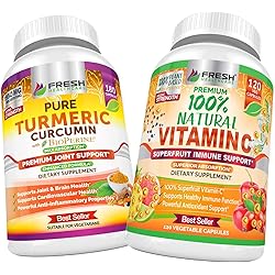 Turmeric Curcumin and 100% Natural Vitamin C - Bundle