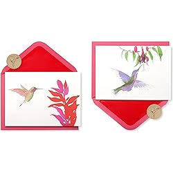 Papyrus Blank Cards with Envelopes, Watercolor Hummingbirds 20-Count