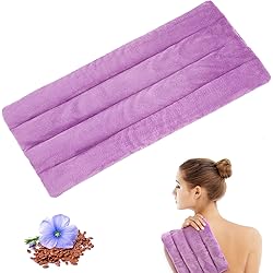 FTOYIN 9.6x18 Microwave Heating Pad for Pain Relief, Purple Multipurpose Heating Pads for Neck, Back Pain, Relief Muscle, Ache Joints, Bean Bag Heating Pad Microwavable Moist Heat Pack, Warm Compress