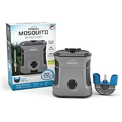 Thermacell Mosquito Repellent Rechargeable Adventure EX-Series EX90; 9-Hour Battery, Includes 12-Hr Refill, Rubber Armor & Carabiner; DEET-Free Bug Spray Alternative; Scent Free; Weather Resistant
