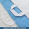 Positioning Bed Pad with 4 Handles, Washable and Reusable Waterproof Incontinence Hospital Bed Pads for Adults, Elderly, Kids, Toddler and Pets, 34'' x 36'', Blue