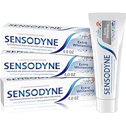 Sensodyne Extra Whitening Sensitive Teeth Whitening Toothpaste - 4 Ounces Pack of 3