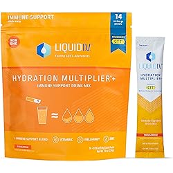 Liquid I.V. Hydration Multiplier Immune Support, Easy Open Packets, Fresh Tangerine Flavor | 14 Sticks