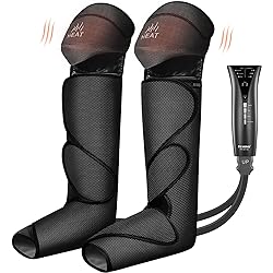 FIT KING Foot and Leg Massager for Circulation with Knee Heat with Hand-held Controller 3 Modes 3 Intensities FT-011A