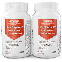 ValuMeds Psyllium Husk Fiber Capsules Supplement 800 Count Soluble Dietary Colon Support for Women and Men, Restore Digestive Regularity and Balance